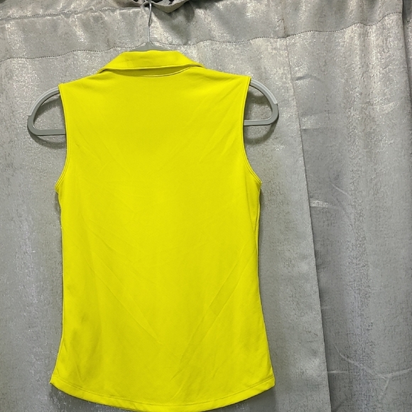 Lady Hagen Yellow Fitted Polo Tank Top - Picture 6 of 9
